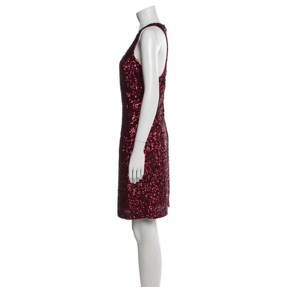 Michael Kors Collection - Red Merlot Sequin Mini Dress - size 8 - Excellent Cond - Picture 3 of 16